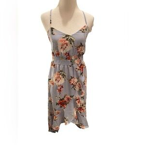 Iris Maxi Hi Lo Women Dress Floral Boho Cottagecore  Beachy w/Spaghetti Straps